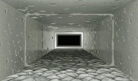 Ductwork before cleaning