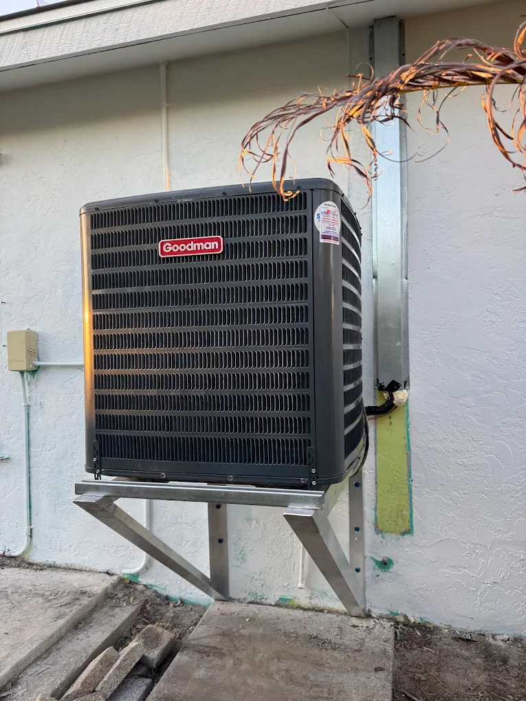Goodman condenser swap — Residential replacement in Lehigh Acres